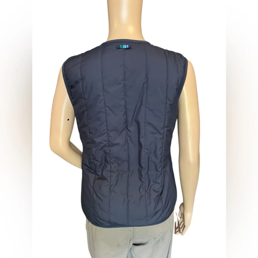 TORY BURCH SPORT 2 IN 1 JACKET & VEST Womens Hooded Convertible Navy Blue S - Picture 8 of 14